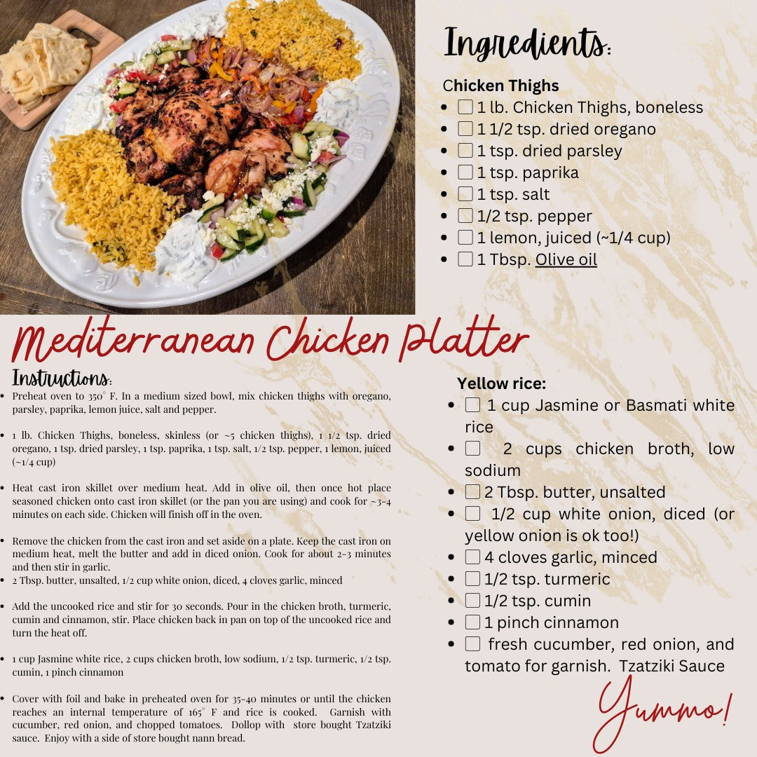 Mediterranean Chicken Platter | Recipe To Try: April 2025